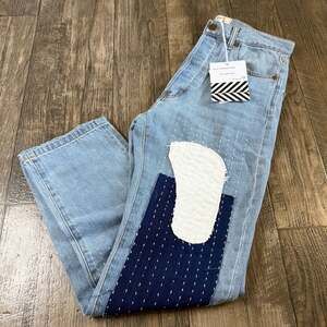 Free People - SR VS Sandrine Rose Sashiko Patchwork Harem Jeans Size 24